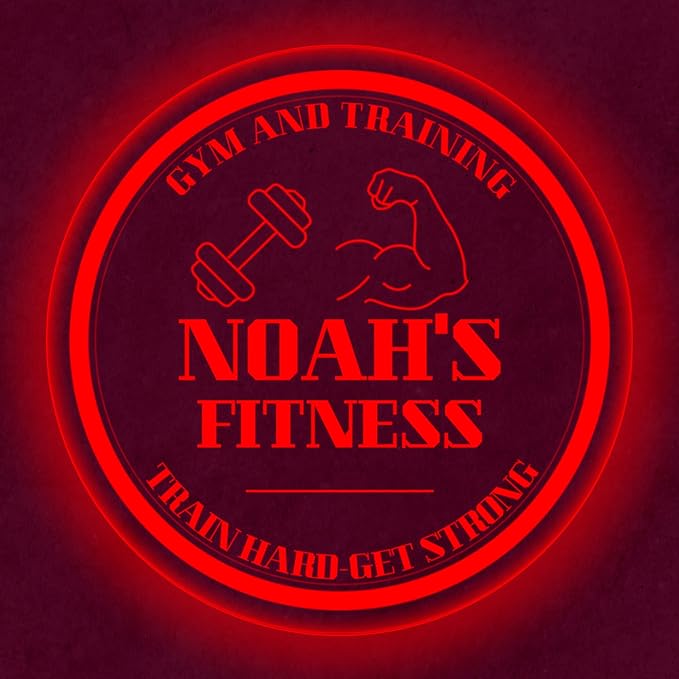 Custom Gym LED Sign – Personalized Color Changing Acrylic Wall Decor for Home Gym, Workout Room, or Man Cave (Gym, 16 INCHES)