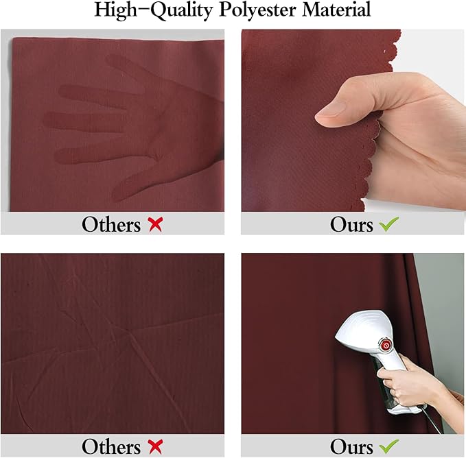 10x10FT Wine Red Screen Backdrop for Photography Burgundy Red Backdrop for Photoshoot Studio Screen Video Recording Curtain