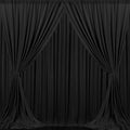 MEETSKY 4 Panels Black Backdrop Curtain for Party Wedding Ceremony 20ftx 10ft Photo Curtains Backdrop Drapes Fabric Backdrop Curtain Rod Pocket Decoration Birthday Party for Boys Men, 5ft x 10ft