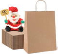 METRONIC Paper Gift Bags 10x5x13'' 100Pcs Brown Paper Bags with Handles Bulk, Kraft Paper Bags for Birthday, Shopping, Retail Small Business