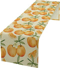 Spring Summer Orange Citrus Table Runner Watercolor Sweet Fruit Botanical Print Dinner Runner for Farmhouse Baby Shower Party Holiday Home Kitchen Dining Table Decor 13x60