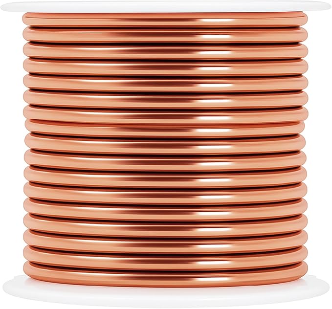 Mandala Crafts 14 Gauge Anodized Aluminum Craft Wire for Jewelry Making – 330 FT Colored Flexible Silver Copper Purple Gold Brown Red Wire - Bendable for Bonsai Armature Crafting Sculpting