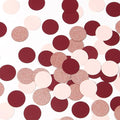 Rose-Gold Pink Burgundy Party Decorations - 300Pcs Paper Confetti Women Girl Birthday Decoration Baby Bridal Shower Wedding Brunch Engagement Bachelorette Mothers Valentines Galentines Day Decor