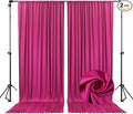10 x 7 Feet Fuschia Backdrop Curtain for Partie, Background Curtains for Photoshoot, Birthday, Wedding, Halloween, Thanksgiving, Christmas, New Year Party Decorations 5Ft x 7Ft, 2 Panels