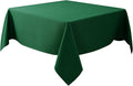 Biscaynebay Textured Fabric Christmas Square Table Cloth 70x70 Inch, Hunter Green Water Resistant Tablecloths for Dining, Kitchen, Wedding and Parties etc. Machine Washable