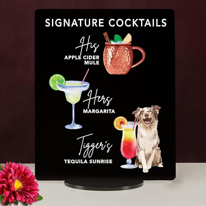 Pet Signature Drink Wedding Signs