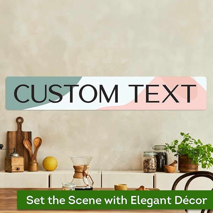 Custom Sign, Custom Street Sign, 11 Font Colors, 13 Font Styles, 4 Hole Options, 22 Sizes, 6x36 Inches, Rust Free DiBound, Fade Resistant, Made in USA by My Sign Center (Minimalist)