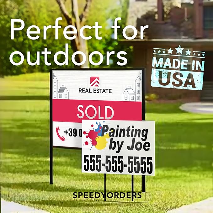 Custom Metal Signs, Personalized Aluminum, Waterproof Business Signs, White Aluminum (Yellow Background, 20x20 In)
