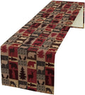 Retro Rustic Bear Table Runner, Wild Bear Cabin Pine Farmhouse Table Runner for Bedroom Kitchen Living Room Vintage Country Style Lodge 13x120 Inch