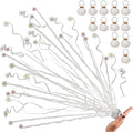 48Pack White Streamer Poppers,Hand Throw Streamer Poppers,No Mess Confetti Poppers for Birthday,Wedding,Party,Celebrations,School Opening,Graduation,Retirement Party (white 48pack)