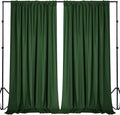 Sugargirl 10x10FT Green Backdrop Curtains Polyester Photo Backdrop Drapes Curtains 2 Panels with Rod Pockets for Party Birthday Wedding Photography Home Decoration