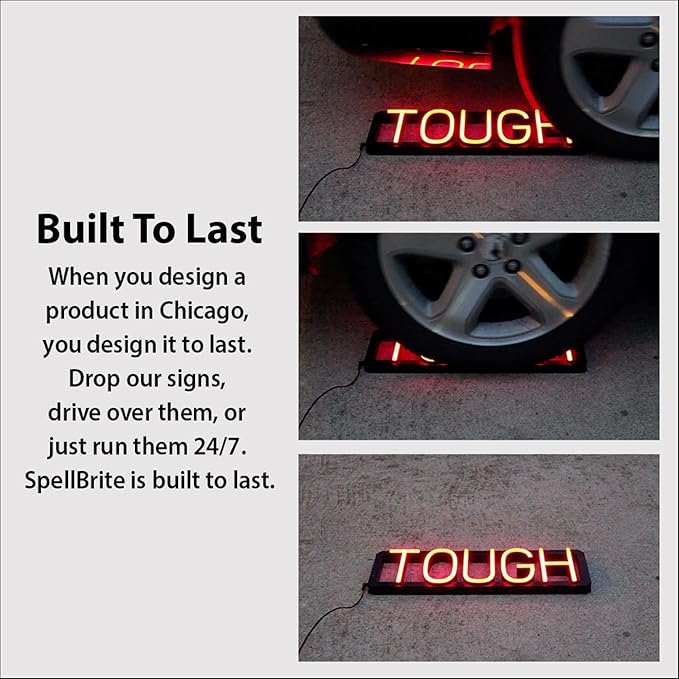 SpellBrite ICE COLD BEER Sign | Beer-Related Sign with Neon Look, Red LED Light Source | 16.8" x 23.8"