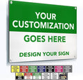 SPEEDYORDERS Custom Outdoor Metal Signs, Personalized Aluminum Signs, Customized Safety Signs, Metal Business Signs, Waterproof Outdoor Business Signs, White Aluminum (Green & White, 10x7 In)