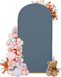 6.6FT Wedding Arch Covers Arch Backdrop Cover Arch Stand Covers Set Arch Cover Spandex Fabric Stretchy Backdrop for Wedding Birthday Party Decoration Baby Shower (Dusty Blue)