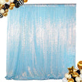 ShinyBeauty 20x10FT Iridescent Aqua Backdrops Glitter Fabric Backdrop | Mermaid Blue Sequin Curtain | Photographic Studio Background | Sparkling Event Decor
