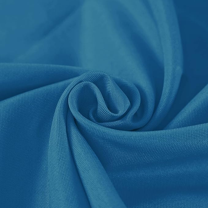 Rectangle Tablecloth 90x132 inch Washable Polyester Fabric Table Cloth for Wedding Party Dining Banquet Decoration（90x132, Mediterranean Blue）
