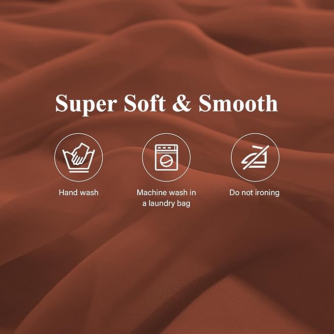 6 Pack 10 Ft Chiffon Table Runner Rust Gauze Long Table Runners 27x120 Inches Sheer Tulle Table Runner for Rustic Wedding Reception Bridal Shower Decorations Birthday Party