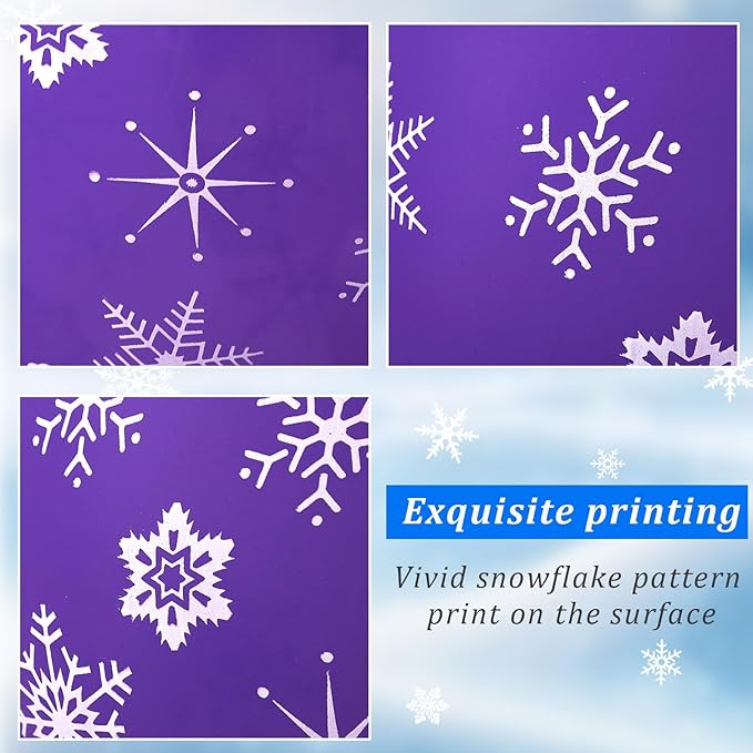 Skylety 40 Pieces Snowflake Balloons Bulk Winter Transparent Snowflake Latex Balloons for Christmas Birthday Wedding Party Decorations(Blue, Purple, Silver, Clear)
