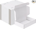 MEBRUDY 9x6x2 Inches Shipping Boxes Pack of 50, Small Corrugated Cardboard Box for Mailing Mailer Packing, White