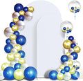 Set of 2 Arch Backdrop Cover, High Elastic Wrinkle-Resistant Arch Cover, Spandex Fabric Thick Opaque Round Top Chiara Backdrop for Wedding Birthday Baby Shower Garden Decor 6FT, 7.2FT, White