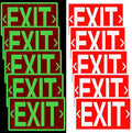 10 Pcs Glow in the Dark Exit Signs for Business 12 x 7 Inch Photoluminescent Signs Stickers for Indoor Outdoor for Business, Office, Warehouse (with Arrows)