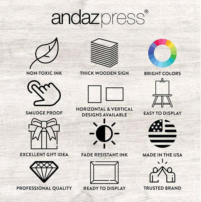 Andaz Press Large Wooden Welcome Sign for Wedding Rustic Welcome Sign 16" x 20" Custom Names Date & Location Script Wedding Signage English Oak MDF Wood Finish Wedding Reception Indoor Outdoor Signs