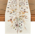 Artoid Mode Wildflower Leaves Floral Fall Table Runner, Autumn Thanksgiving Kitchen Dining Table Decoration for Indoor Outdoor Home Party 13x72 Inch