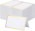 60Pcs Premium Place Cards With Gold Foil Border - 2" x 3.5" Tent Cards for Wedding, Table, Dinner Parties - Small Escort and Name Cards