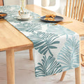 Monstera Leaf Table Runner – Elegant Fabric Table Centerpiece, Machine Washable, Gold or Green, 71"/83"/94" Length, 13" Width (Green/83)