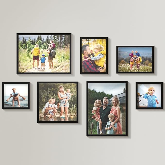 Mixtiles Official - Custom Photo Tiles - Personalized Printed Photos - Magnetic Wall Frames - Adhesive Sticker, No Nails - Various Sizes and Frames - wild-visual-7-Tile - Black Frame