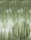 GOER 3.2 ft x 8.2 ft Metallic Tinsel Foil Fringe Curtains,Party Streamer Backdrop for Birthday,Graduation Decorations and New Year Eve (2 Pcs,Sage Green)