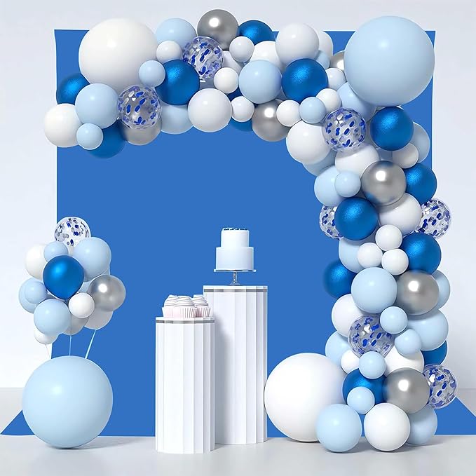 Royal Blue Photo Backdrop, Photo Booth Portrait Photography Backdrops, Studio Blue Screen for Photoshoot Streaming Video Shooting 8FTx10FT