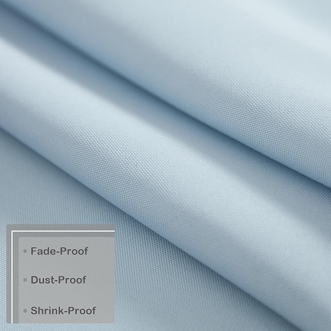 Small Square Light Blue Tablecloth 36 x 36 Inch Polyester Fabric Washable Table Cover Decorative Wrinkle Resistant Solid Color Table Cloth for Dining Party Wedding Camping