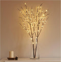 Hairui Lighted Brown Branches Battery Operated with Timer 30IN 100 LED Fairy Lights, Willow Branch Lights for Home Bedroom Fireplace Christmas Holiday Decoration Indoor Outdoor Use (Vase Excluded)