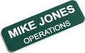 Custom Engraved Name Tag Badges – Personalized Identification with Pin or Magnetic Backing, 1 Inch x 3 Inches, Pine Green/White