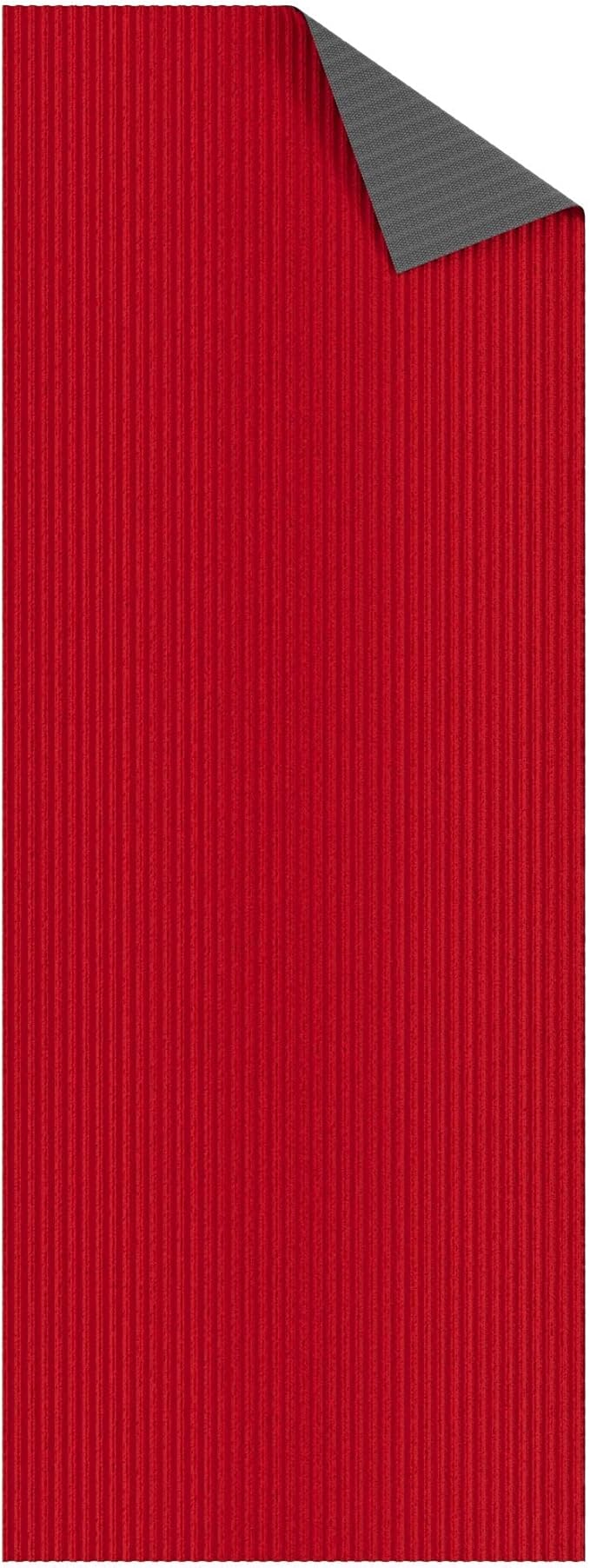 Ottomanson 2' x 16' Hallway Runner with Scraper Pile - Extra Durable Non-Slip Rug Mat for Indoor & Outdoor Use - Ideal for Kitchen, Entryway, Patio & Garage - High-Traffic Carpet, Red