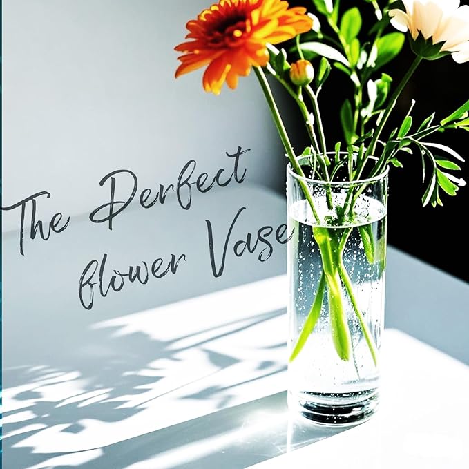 30pcs 11.8Inch Large Size Glass Vase Cylinder for Centerpieces Small Flower Glass Clear Home Decor Centerpiece Table Flower Vase Decorations for Wedding＆Holiday 6,7.9,10,10,11.8Inch Tall