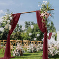 Burgundy Wedding Arch Draping Fabric 29" x 20 FT Red Drapes for Backdrop Sheer Curtains Wedding Drapes for Romantic Bridal Baby Shower Decor Ceremony Birthday Party Fall Outdoor Events