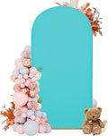 7.2FT Wedding Arch Covers Arch Backdrop Cover Arch Stand Covers Set Arch Cover Spandex Fabric Stretchy Backdrop for Wedding Birthday Party Decoration Baby Shower (Sky Blue)