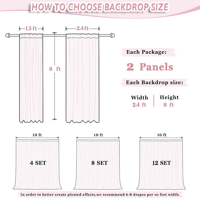 DUOBAO Chiffon Backdrop Curtain 96 Inch Length 2 Panel 29 Inch Width Wedding Backdrop Drapes Yellow Sheer Curtains Panels Tulle Fabric Photography Backdrops for Party