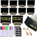 20 Pack Mini Chalkboard Signs for Food Buffet Table Reusable Catering Labels with 10 PCS Wooden Rustic Stands, Party Buffet Food Tags, Small Chalk Board Sign Holders for Wedding Birthday Bakery
