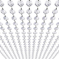 99ft Acrylic Crystal Garland Strands - Hanging Chandelier Gem Bead Chain - 14mm Clear Octagon Prism Diamond String Decorations for Wedding Party Manzanita Centerpiece Christmas Tree