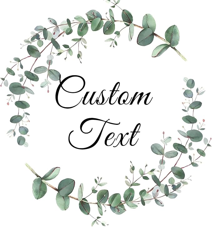 Custom Stickers for Weddings, Birthdays & Businesses - Personalized Labels with Your Logo - Waterproof, Fade and Heat Resistant - Pack of 100-1000 (Wreath J, 2.5 Inch)