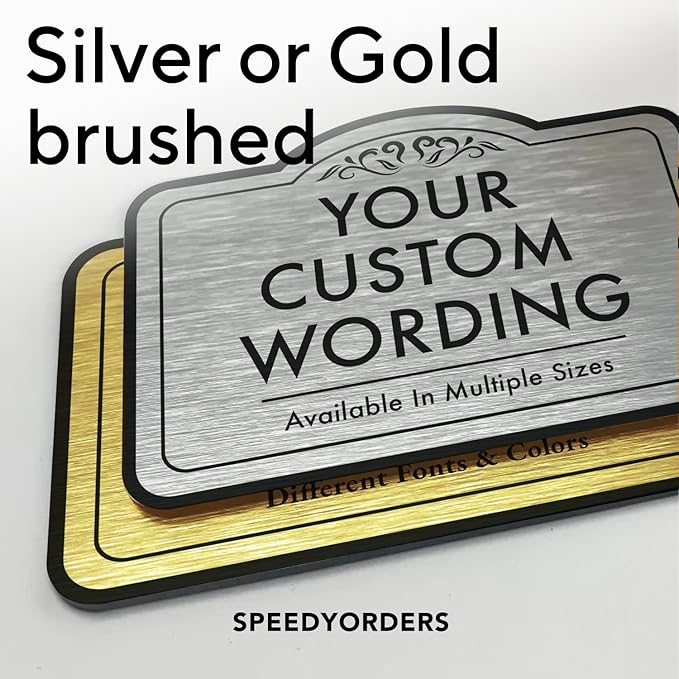Custom Decorative Outdoor Metal Signs, Personalized Aluminum, Customized Driveway, Waterproof Made In USA, Silver 14x10 In