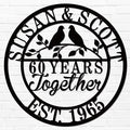 Personalized Wedding Anniversary Sign Gifts, Custom 50th 40th 65th 60th 25th 70th Anniversary Metal Sign, Wedding Gifts for Couples, Custom Name Sign, House Warming Gifts New Home