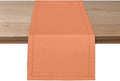 Ruvanti Linen Table Runner 48 Inches, Classic Hemstitch, Washable, Reusable, Non-Slipping, Stain Resistant- Perfect for Parties, Weddings, Dinners, Thanksgiving, Christmas, Indoor use – Orange
