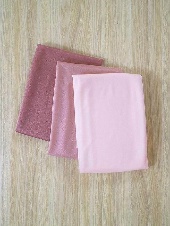 Lookein Arch Drapes for Wedding Party Reception Backdrop Wedding Arbor, 3 Panels 30" Wide 6.5 Yards, Blush& Dusty Rose& Mauve