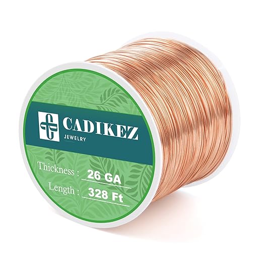 [328 Feet]28 Gauge Craft Wire Jewelry Wire 100M/0.3mm Rose Gold Plated Thin Brass Wire Soft Metal Wire Bulk for Jewelry Making
