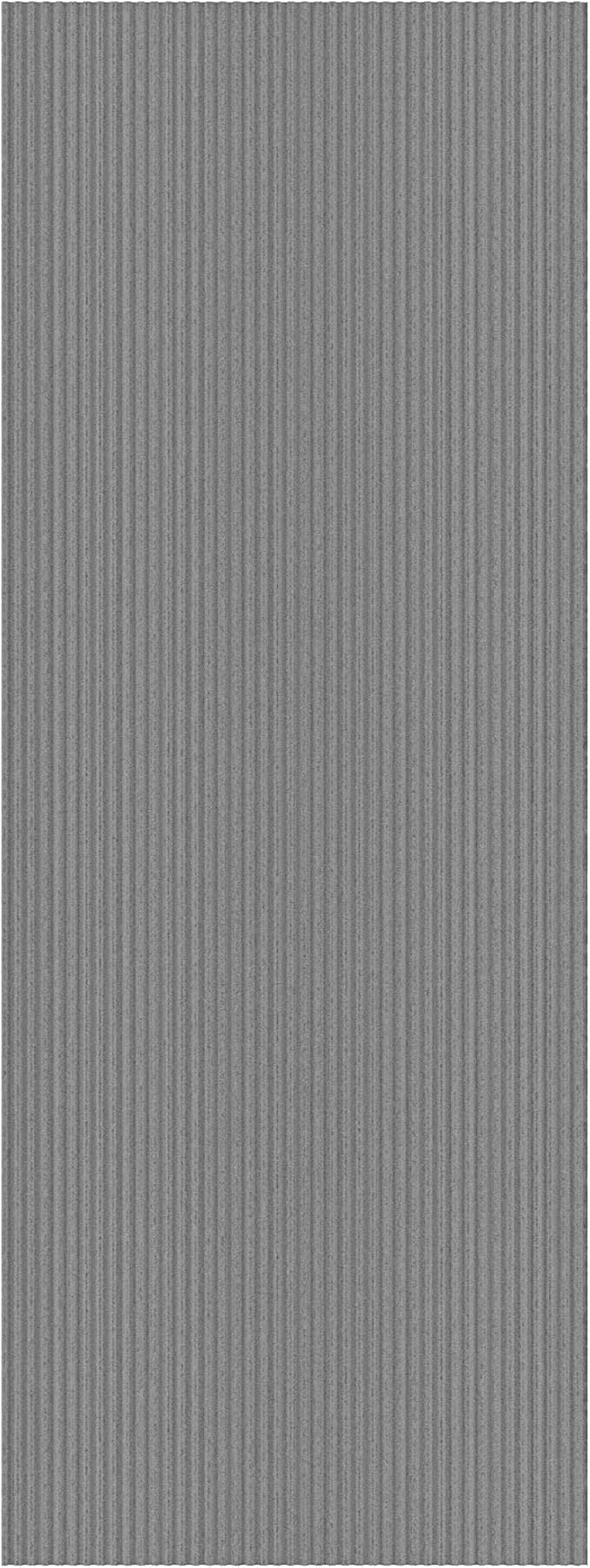 Ottomanson 2' x 8' Hallway Runner with Scraper Pile - Extra Durable Non-Slip Rug Mat for Indoor & Outdoor Use - Ideal for Kitchen, Entryway, Patio & Garage - High-Traffic Carpet, Gray