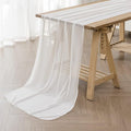 6Pack 9ft Chiffon Table Runner 14x108 Inch Sheer Romantic Table Runner for Wedding Birthday Party Bridal Shower Outdoor Decoration-Ivory